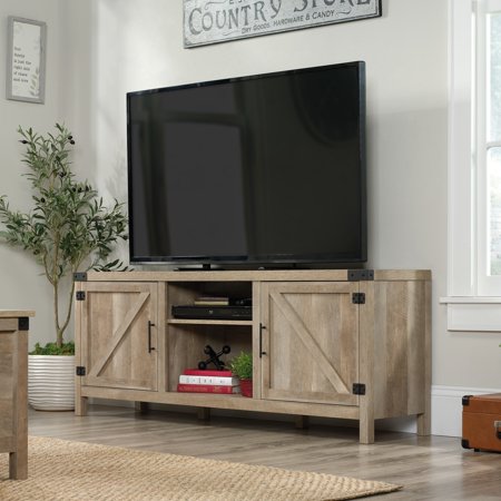 Sauder - Bridge Acre Rustic Farmhouse Credenza - Lintel Oak