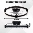 thumbnail image 2 of Acrylic Ring Fan Light with Tree Branch Design – 2-in-1 LED Ceiling Fan & Light, 500mm Slim Profile, 7-Blade Silent Motor, Energy-Efficient, Yellowing-Resistant – Black/White – Ideal for Contemporary, 2 of 7