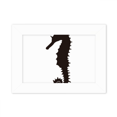 thumbnail image 1 of Black Hippocampus Marine Life Pattern Photo Mount Frame Picture Art Painting Desktop 5x7 inch, 1 of 3