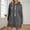 Dark Gray, variant on Women's Sweatshirt Oversized Hoodie Dress Solid Pullover Split Hem Quarter Zippper Sweatshirt (Brown S)