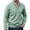 42-Mint Green, variant on Mens Zip Sweater Stand Collar Solid Color Long Sleeve Knit Pullover Fall Winter Soft Ribbed Hem Casual Knit Jumper Tops Blue M