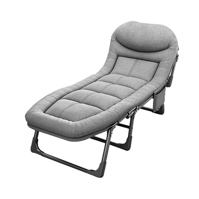 Halicool Lit de Camp avec Coussin, Oreiller et Sac de Transport, Lit Pliant Portable Léger Supporte 550 Lb