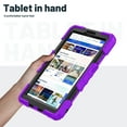 thumbnail image 3 of XYX For Lenovo Tab One 8.7 inch/Tab K9 2025 Case, 3in1 Heavy Duty Shockproof Tablet Case with Stand, Shoulder Strap, Purple, 3 of 7