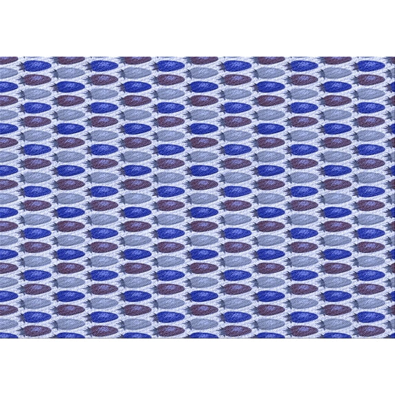 Ahgly Company Indoor Rectangle Patterned Blue Angel Blue Area Rugs, 5' x 8'