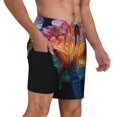 thumbnail image 2 of Balery Bioluminescent Underwater Flower Bañador para hombre, shorts de playa de secado rápido con entrepierna y forro de compresión-3X-Large, 2 of 6