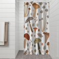 thumbnail image 2 of Brown Mushroom Leaf Light Pattern Shower Curtain 36"x72" ,Bathroom Decorative Shower Curtains Set with 12 Hooks,Modern Waterproof Washable Shower Curtain, 2 of 6