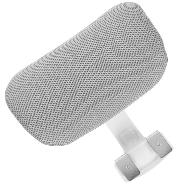 Reposacabezas para silla de oficina, ajustable, duradero, fácil de instalar, soporte para el cuello Gris en marco blanco