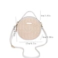 thumbnail image 3 of Forest Style Textured Woven Round Handbag, Boho Crossbody Bag for Women Retro Chic Top, Circle Straw Purse for Travel Shopping, 3 of 7