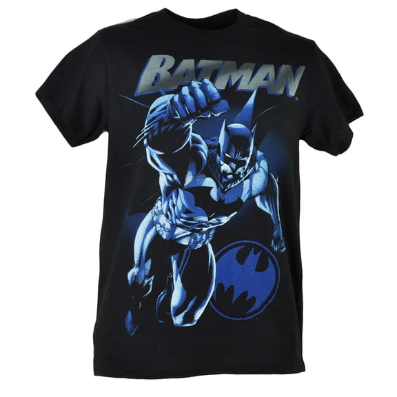 DC Comics Batman Dark Knight Power Up Pose Black Graphic Hero Tshirt Tee XLarge