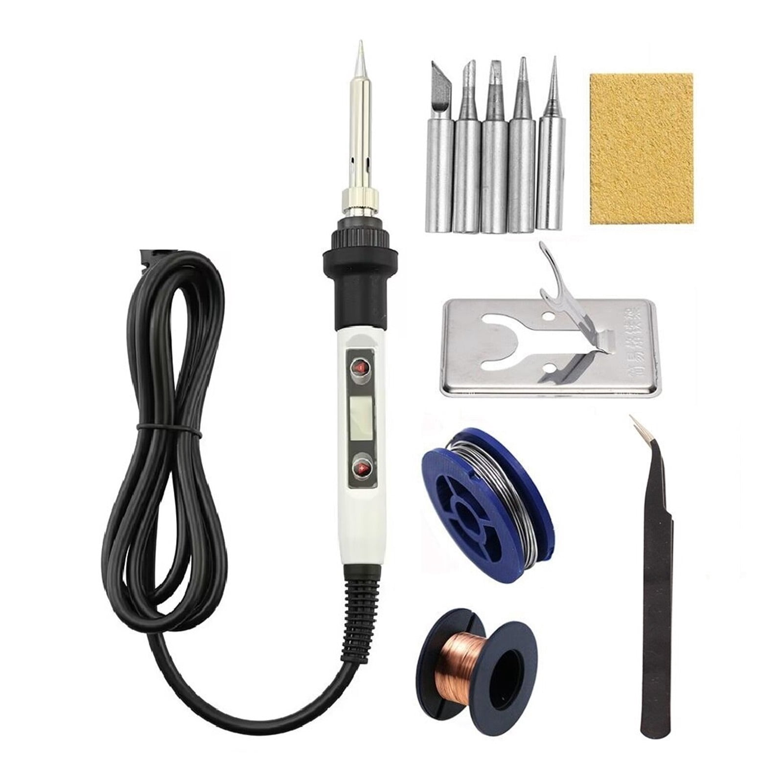 LCD Digital Adjustable Temperature , Soldering Iron Electric Welding Tools ,Solder Wire Tweezers Hand ,Accurate Temperature Control