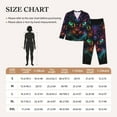 thumbnail image 4 of Yiaed Futuristic Cat Warrior Print Pajamas Women's Long Sleeve Sleepwear Soft Button Down Loungewear Pjs Lounge Set Nightwear Womens Pajama Pants-Small, 4 of 7