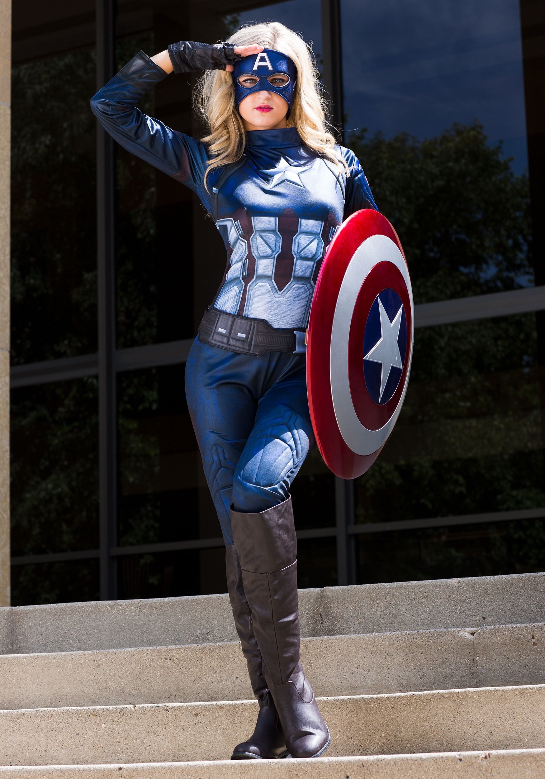 Latex Captain America from Marvel inspired Lingerie Set