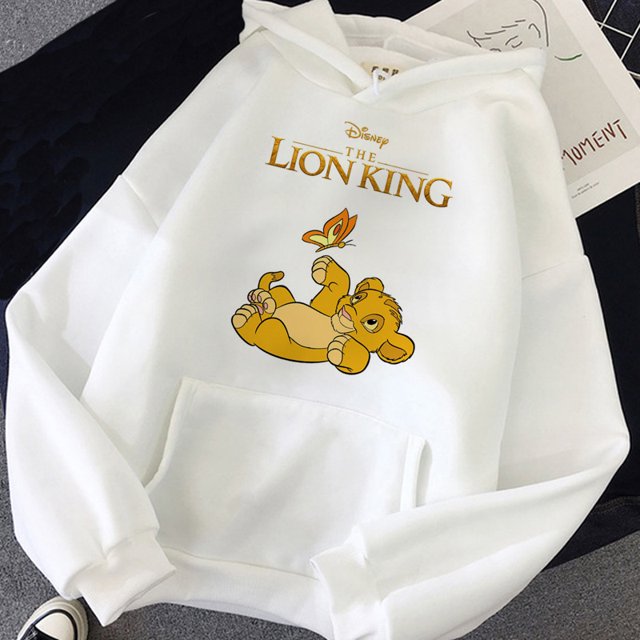 Disney Hakuna Matata divertida Simba Anime Sudadera con capucha mujer el Rey León Kawaii sudadera gráficos Harajuku mujer Sudadera con capucha