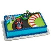 Full Marble Sheet Cake with Mario Kit and Buttercream Frosting