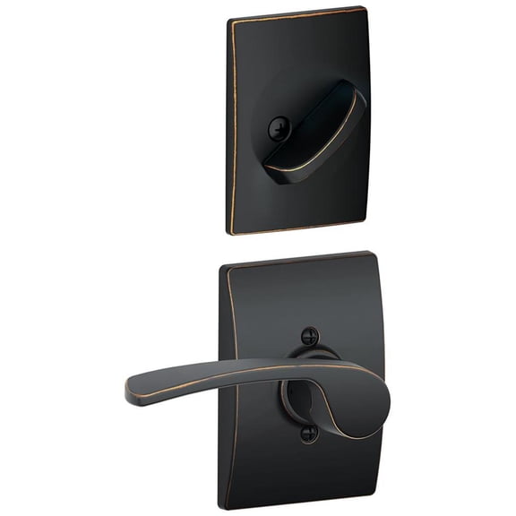 Schlage F59 MER 716 CEN Century Collection Merano Right-Handed Handleset Interior Lever, Aged Bronze (Interior Half Only