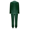 thumbnail image 6 of Women's Velour Track Suit, 2 Piece Velvet Loungewear Set, Long Sleeve Sweatshirt and Jogger Pants, Soft Comfort Outfit, Fall Travel Jogging Suit Blackish Green XXL, 6 of 10