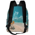 thumbnail image 3 of Zufioo Shopping Cart On Tropical Beach Print Fashion Large Capacity Backpack, Zippered Multi-compartment Travel Work Campus Lightweight Backpack, Unisex, 3 of 5
