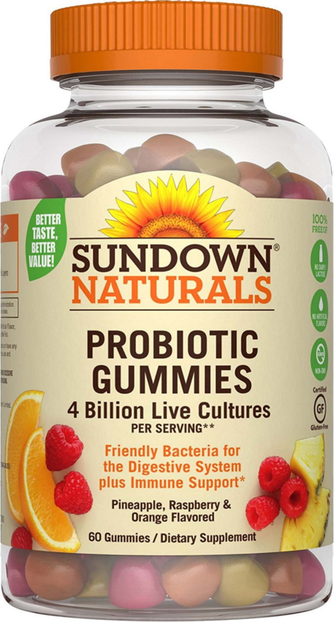 Sundown Naturals Probiotic Gummies 60 ea (Pack of 2)