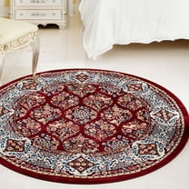 Unique Loom Narenj Collection Area Rug - Sheffield (5' 3" Round Burgundy/Blue)