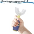 thumbnail image 4 of Kids U Shaped Toothbrush, Soft Silicone Brush Head with Handle, 4 of 5