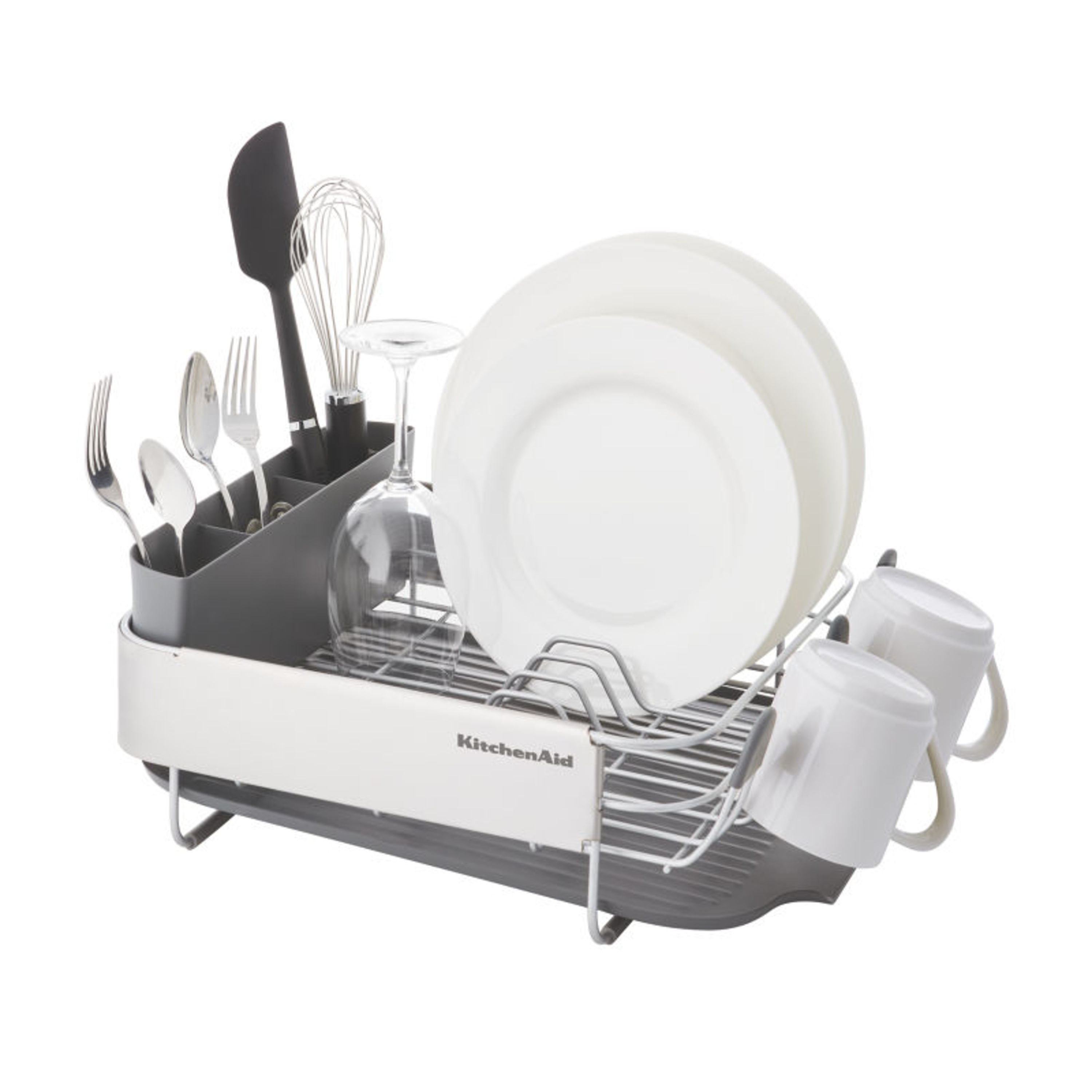 Kitchenaid Stainless Steel Wrap Compact Dish Rack in Satin Gray - image 4 of 9