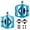 Blue, variant on ROCKBROS MTB Mountain Bike Pedals Compatible with SPD Mountain Bike Dual Function Sealed Clipless Aluminum Bicycle Flat Platform 9/16" Pedals with Cleats for Road, MTB, Mountain Bikes