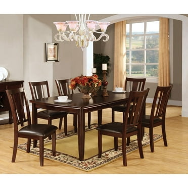 Furniture of America Betsy Transitional Espresso Wood 7-Piece Dining Set by