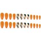 thumbnail image 3 of Xihbxyly Decoración de Uñas con Hojas, Puntas de Uñas Naranja Vibrante, Diseño Inspirado En La Naturaleza con 24 Combinaciones, Fácil Aplicación y Reutilización, Ideal para Fiestas o Salidas Diarias,, 3 of 7