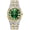 A Green, variant on Luxury Men's Diamond Watch Octagonal Roman Numerals Dial Bling Hip Hop Quartz Wristwatch for Men Gold Silver Bracelet with Butterfly Clasp