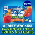 thumbnail image 2 of Capri Sun 100% Juice Fruit & Veg Juice Blend from Concentrate, 10 Pouches, for School Lunches and On-the-Go Hydration, Peach Mango Punch, All Natural Ingredients, Zero Added Sugars, 6 oz, 2 of 15