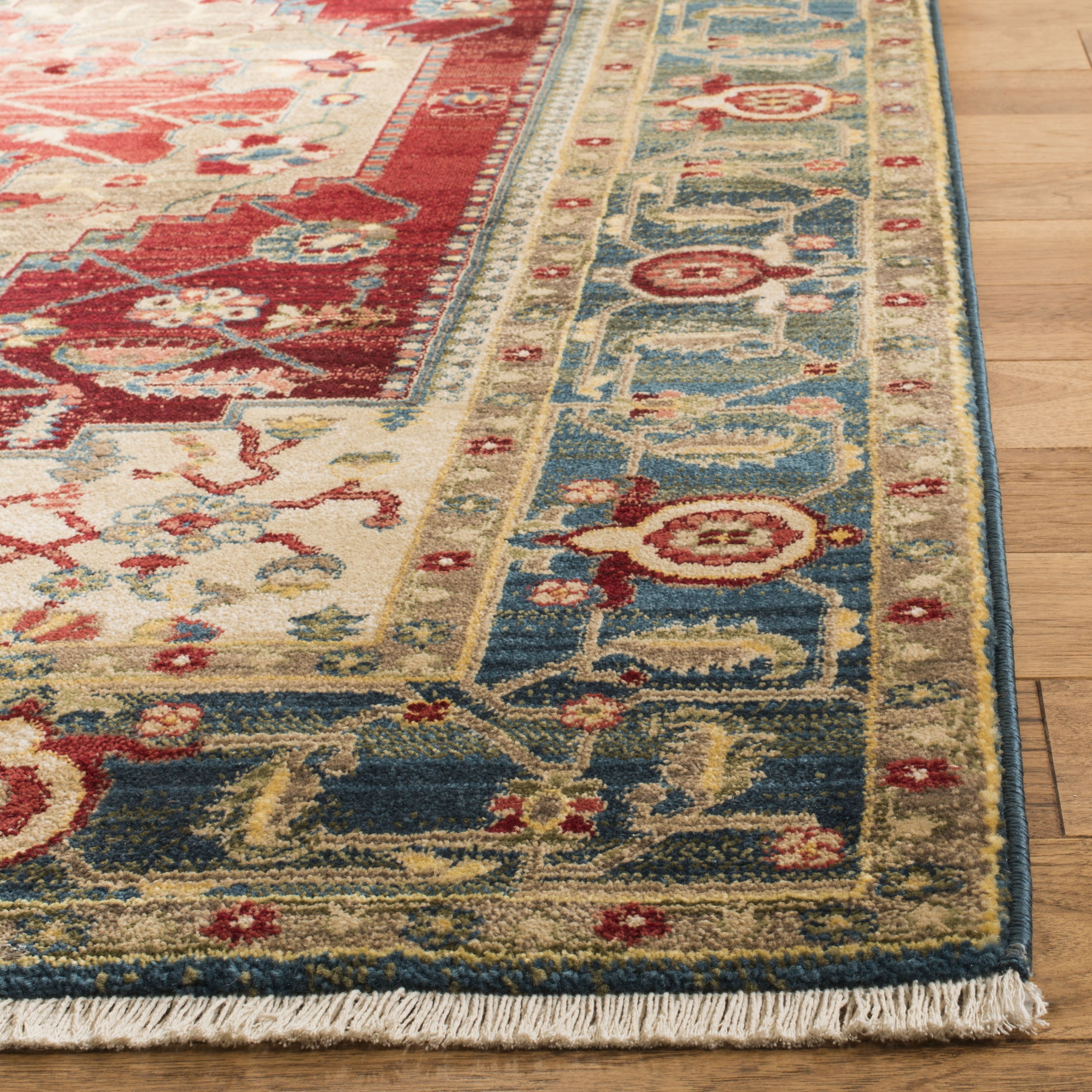 SAFAVIEH Kashan Jarrett Oriental Area Rug, Blue/Red, 8' x 10'