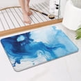thumbnail image 4 of Blue White Marble Pattern Bathroom Rugs Mat,Non Slip Microfiber Bathroom Rug,Rubber Backing,Soft Bathroom Mats for Bathroom Floor,Tub and Shower,17x27in(43x68cm), 4 of 5