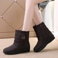 thumbnail image 4 of Tejiojio Fall Clearance Winter Boots Women Waterproof Snow Shoes Flat Casual Ankle Boots Plus Size Shoes, 4 of 8