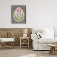 thumbnail image 2 of Stupell Industries Symmetrical Spring Tulip Gray Framed Floater Canvas Wall Art design by Hannah Beisang, 21 x 17, 2 of 9