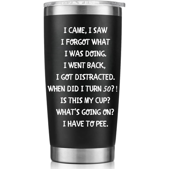 50th Birthday Gifts For Men Women-20 OZ Stainless Steel Tumbler-50th Birthday Decorations for Him Her