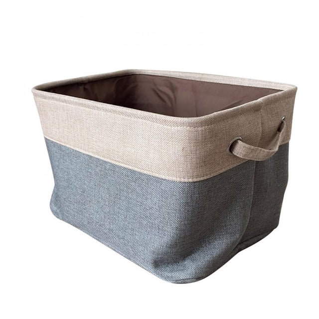 AMERTEER Clearance! Cotton Linen Desktop Storage Organizer Sundries Storage Box Cabinet Underwear Storage Basket Printing