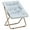 Blue, variant on MoNiBloom 27.5" Square Foldable Saucer Chair, Soft Faux Fur Oversized Folding Accent Chair Lounge Moon Chair with Metal Frame for Bedroom Living Room, Gray