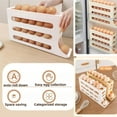 thumbnail image 3 of 4 Tiers Egg Holder for Fridge, Automatic Egg Rolling Dispenser, Space Saving Egg Tray for Refrigerator, Holds 30Eggs Simultaneously (Color : Yellow), 3 of 5