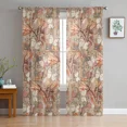 thumbnail image 2 of Antique Flower Butterfly Leaves Bedroom Transparent Sheer Curtains Holiday ration Window Voile Tulle Curtain, 2 of 7