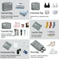 thumbnail image 4 of Somago 6 Pcs Packing Cubes for Travel with Clothes Shoes Cosmetics Toiletries Storage Bags Luggage Organizers for Suitcase Travel Essentials, 4 of 6