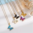 thumbnail image 4 of Butterfly Crystal Necklace for Women Sparkly Butterfies Birthston Choker Necklaces Elgant Colorful Gemstone Butterfly Pendant Necklace Dainty Gold Butterfly Necklaces Cubic Zirconia Jewelry Gifts, 4 of 10