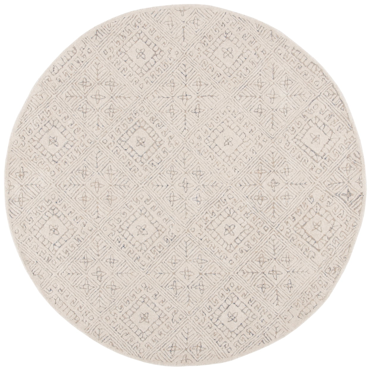 SAFAVIEH Glamour Drummond Geometric Wool Area Rug, Ivory/Beige, 9' x 12'