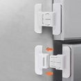 thumbnail image 2 of Refrigerator Lock Set For Kids Cabinet Locks For Babies Child Drawer Locks Freezer Door Lock For Proof 4Pcs, 2 of 4