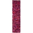 thumbnail image 6 of SAFAVIEH Rio Cassandra Confetti Polyester Shag Runner Rug, Fuchsia/Multi, 2'3" x 11', 6 of 7