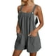 thumbnail image 1 of Mono de verano liso con botones para mujer - Mono informal sin mangas con tirantes ajustables y bolsillos laterales, 1 of 4
