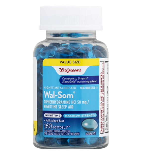 Walgreens WalSom Sleep Aid Softgels160.0ea