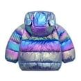 thumbnail image 7 of Esaierrr 9M-5Y Baby Toddler Boys Girls Winter Jacket down Coats with Hoods Warm Winter Coats Dazzle Color Lightweight Short Section Winter Coats, 7 of 7