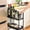Black, variant on KK KINGRACK 3-Tier Metal Utility Rolling Cart with Wheels, Garage Storage, Slim Storage Cart for Office Kitchen Bathroom Narrow Place, File Grey