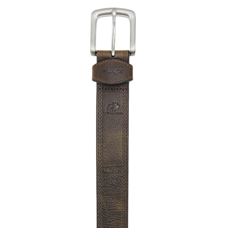 Wrangler Bison Leather Belt, River Tan photo 5