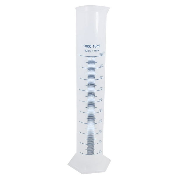 Unique Bargains 41cm Height 1000ml Transparent Plastic Graduated Cylinder 10 Milliliter Walmart Com Walmart Com